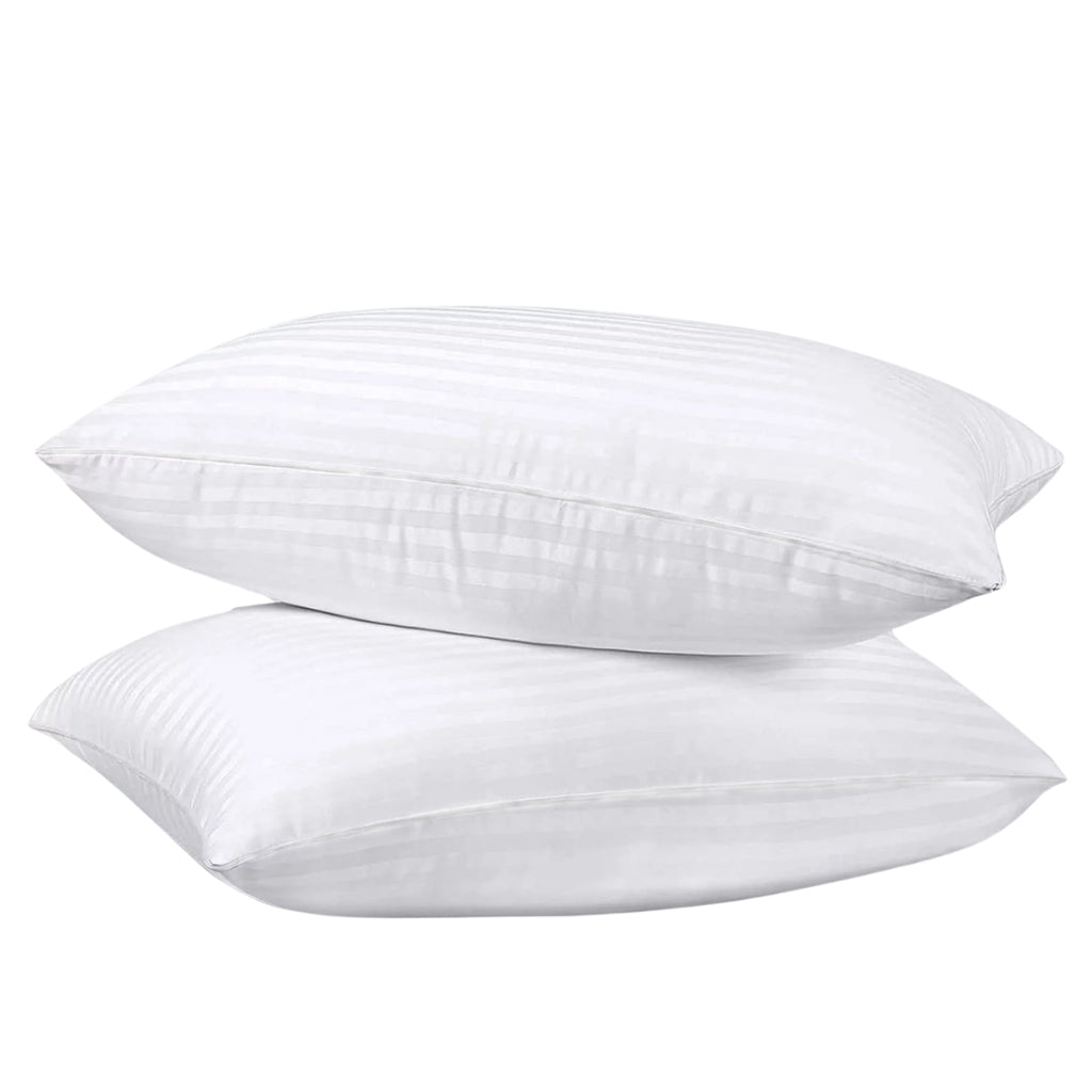 Black Gold Stripe Hotel Pillow Pair