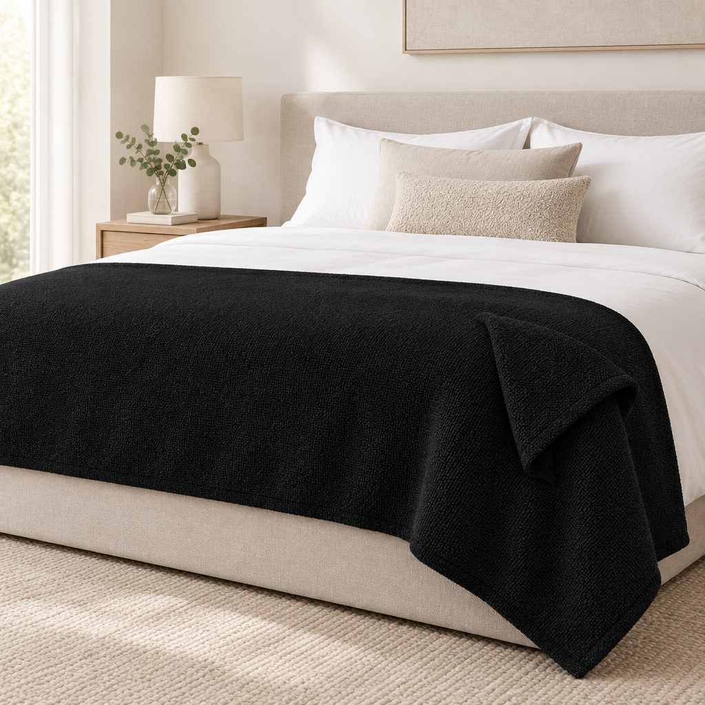 King Size Jacquard Bed Throw