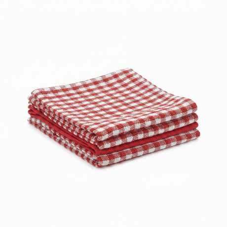 4pk Check Tea Towel