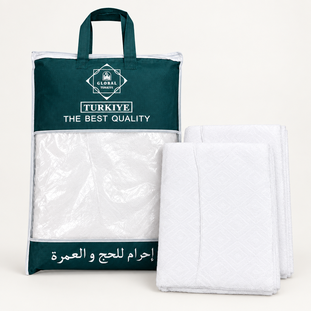 Men's White Ihram Set Cloths for Hajj and Umrah