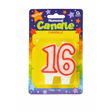 Sweet 16 Numeral Glitter Candle