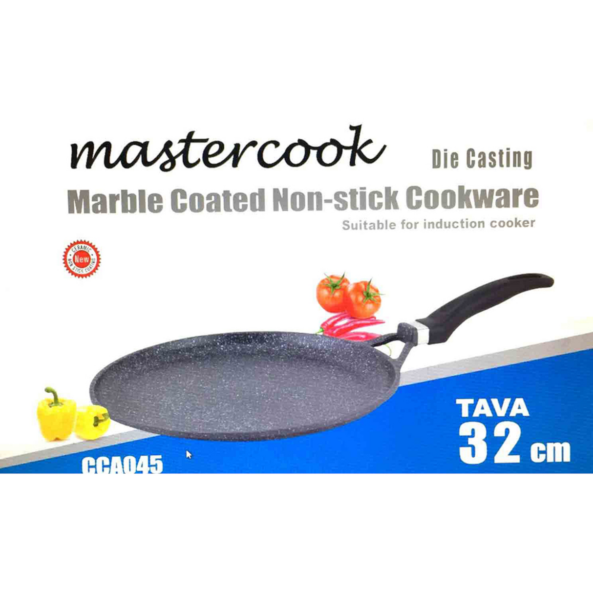 32cm Die Cast Tawa Marble Coating