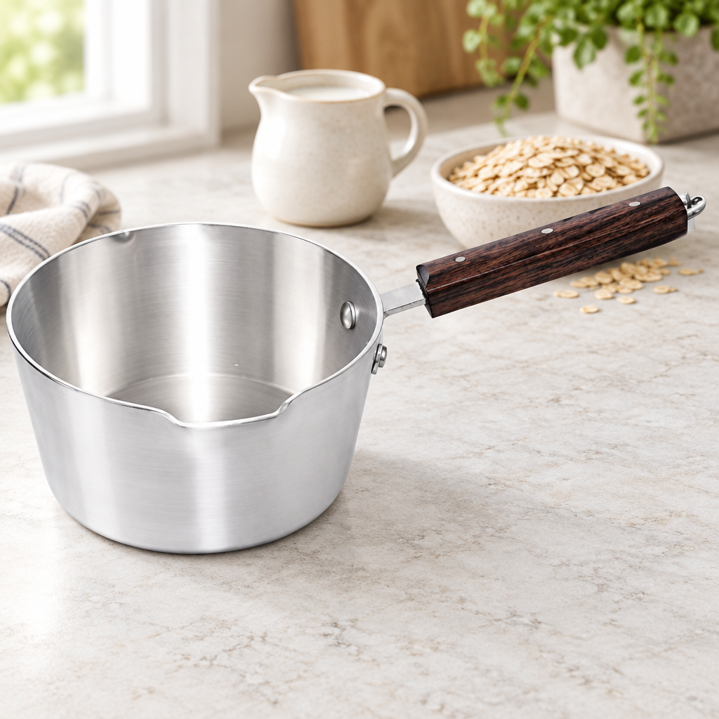 Easycook 20cm Milk Pan with Wooden Handle