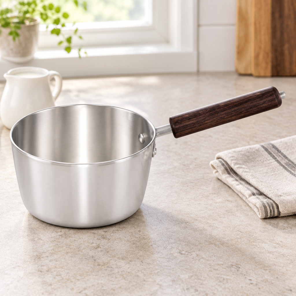 Easycook 22cm Milk Pan with Wooden Handle
