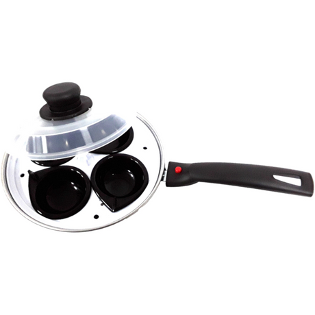 4 Cup Egg Poacher With Plastic Lid