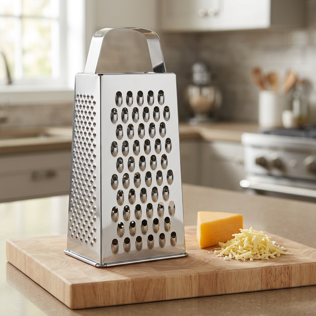 4-Sided Stainless Steel Box Cheese Grater 9 Inch