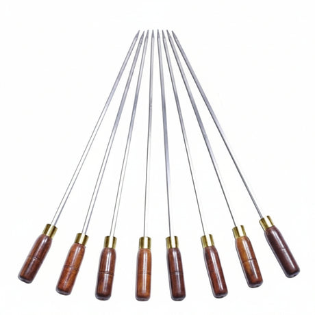 BBQ Stainless Steel 5mm Kebab Stick with Sheesham Handle