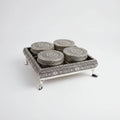Stainless Steel Pandan Set Silver 5pcs Set
