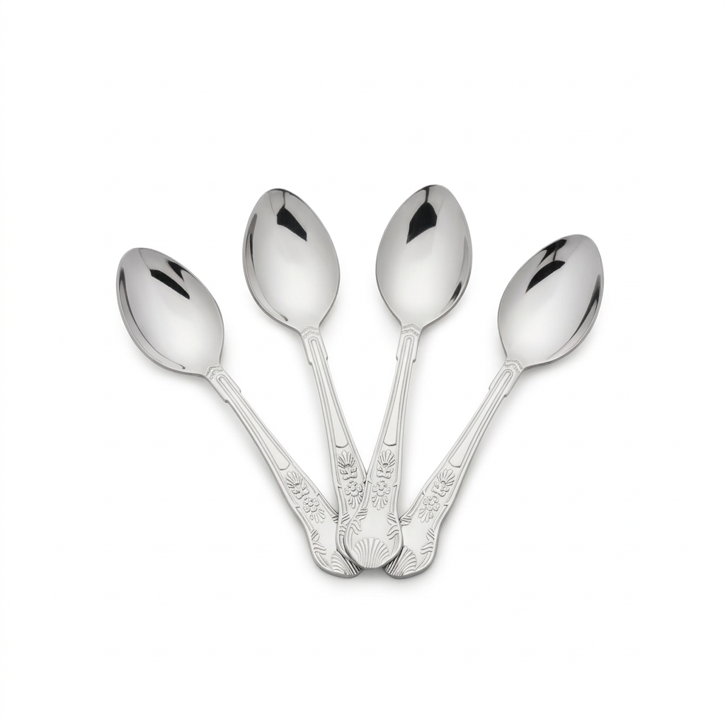 Kings Stainless Steel Teaspoons Set of 4