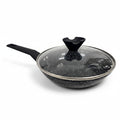 26cm Forged Wok with Glass Lid