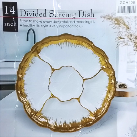 Porcelain 5 Section Plate 14 Inch