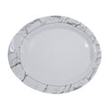 Marble Melamine 15" Oval Plate
