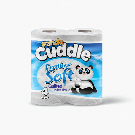 Panda Cuddle Feather Soft Quilted Toilet Tissue 2ply 4 Toilet Rolls