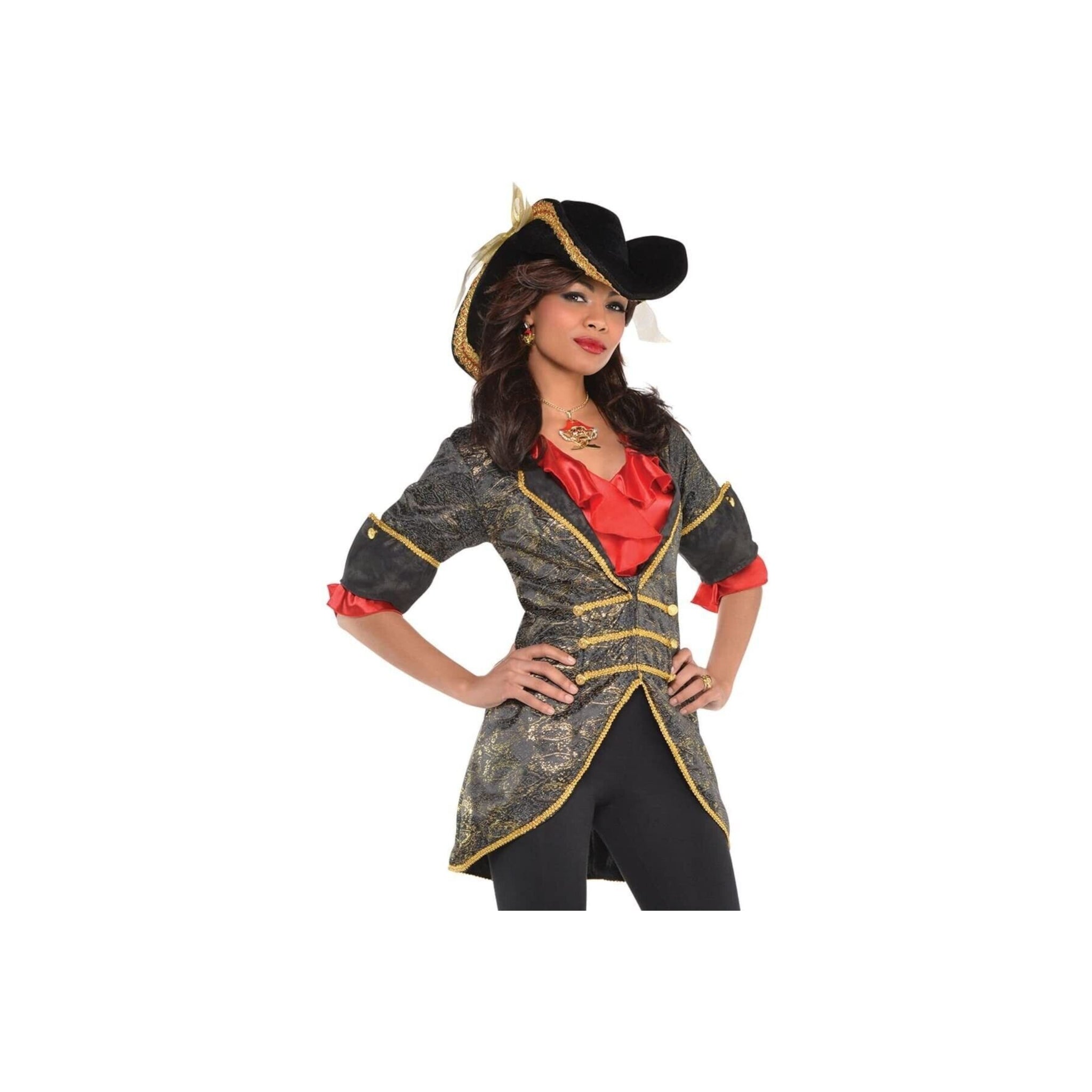 Pirate Jacket Black Womens Medium