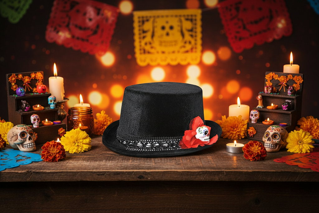Day of The Dead Top Hat Adult