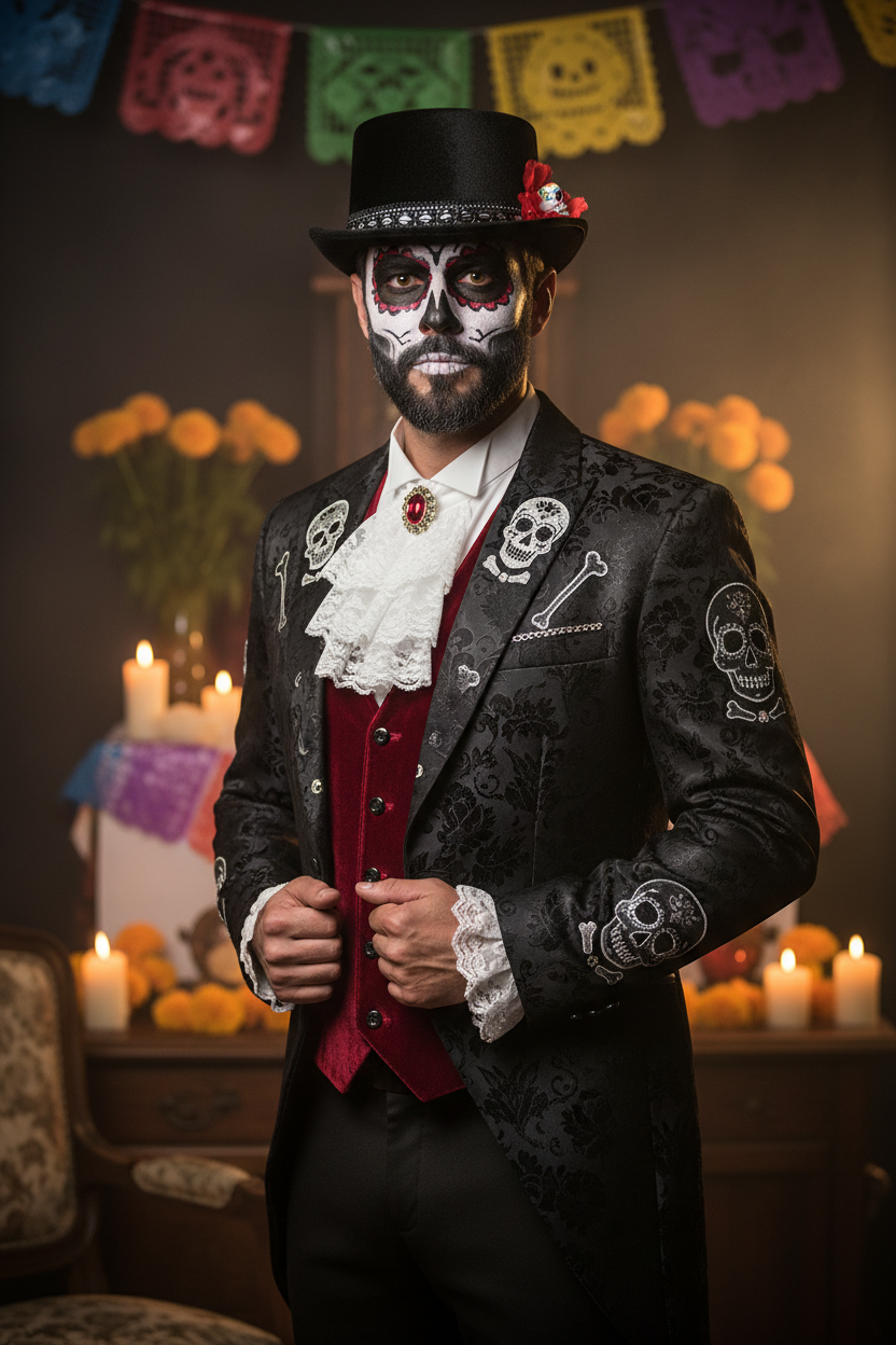 Day of The Dead Top Hat Adult