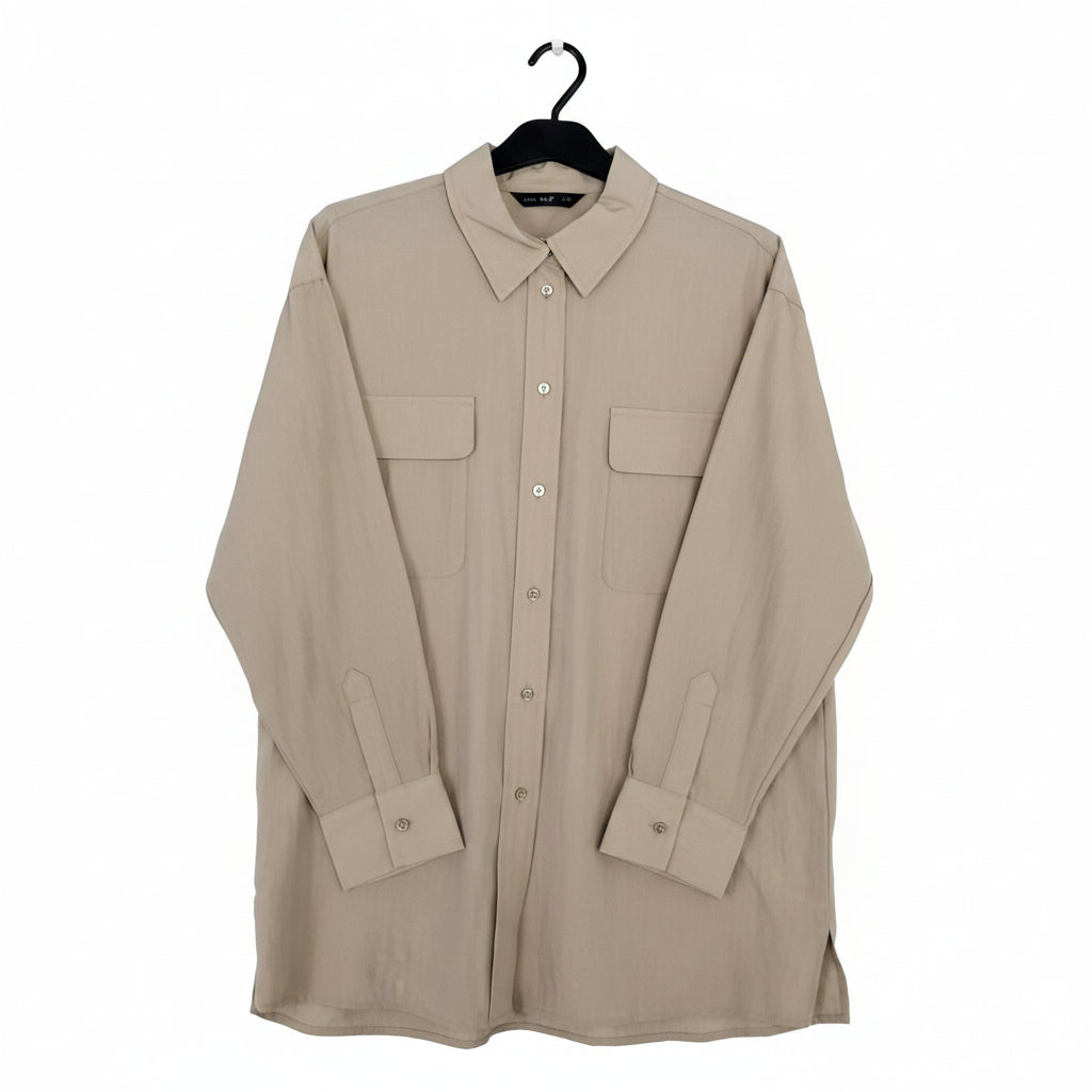 Women’s Cream Utility Shirt | Lyocell Blend