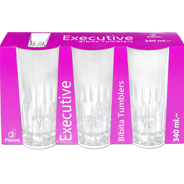 Executive Bibita Hi Ball Tumbler 3pk