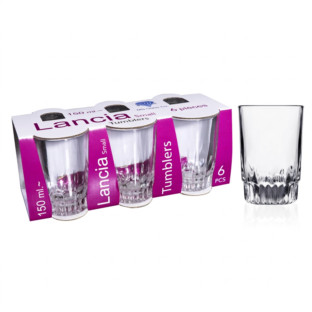 Lancia Small Glass Tumblers 150ml Set of 6