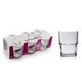 Stackable Clear Glass Tumblers 205ml Set of 6