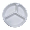 Round Plate With 3 Compartment 10" Pack 8