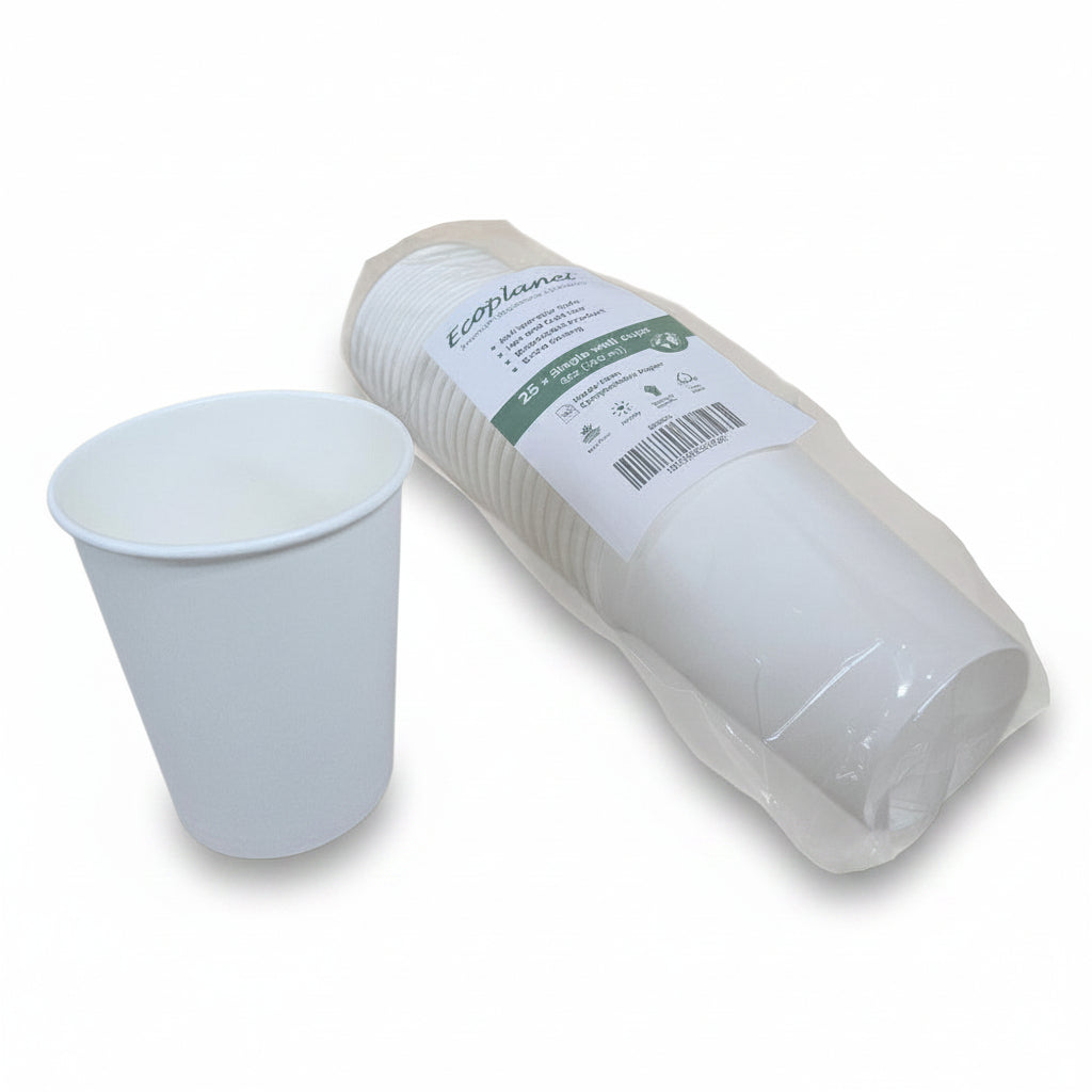 Single Wall Disposable Cup Pak 25 Size 8 Oz