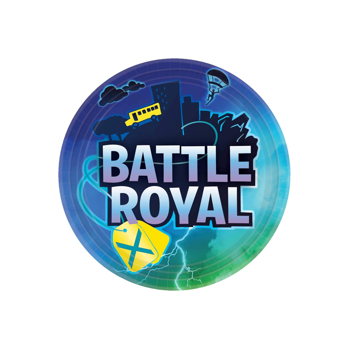 Battle Royal Round Paper Plates 8 Pack