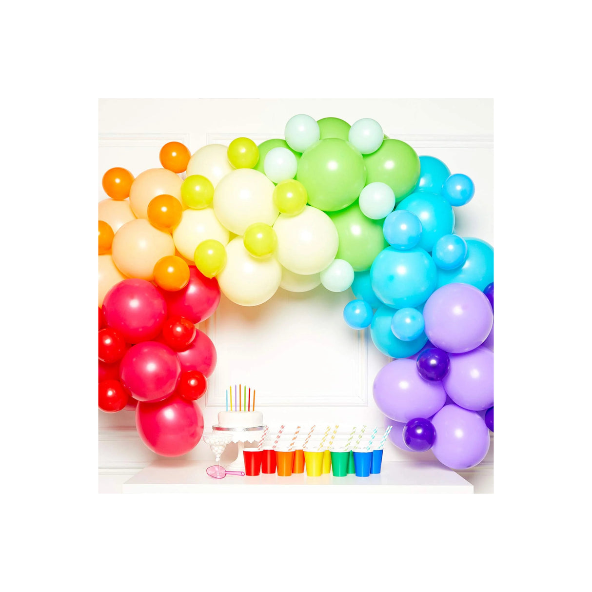 Rainbow Balloon Garland - Vibrant Party Decoration for Birthdays, Events & Celebrations