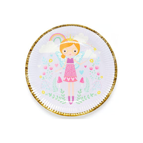 Fairy Princess Round Paper Plates 8 Pack