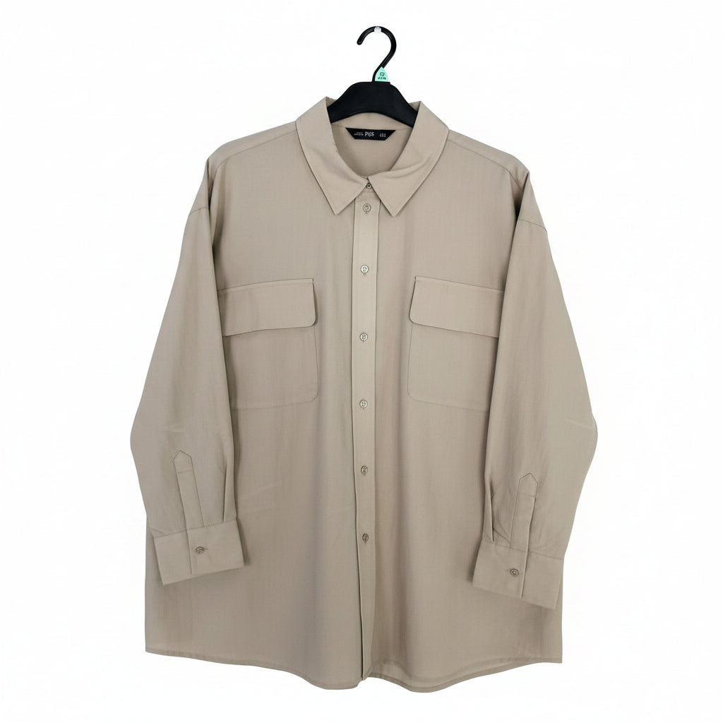 Women’s Cream Utility Shirt | Lyocell Blend
