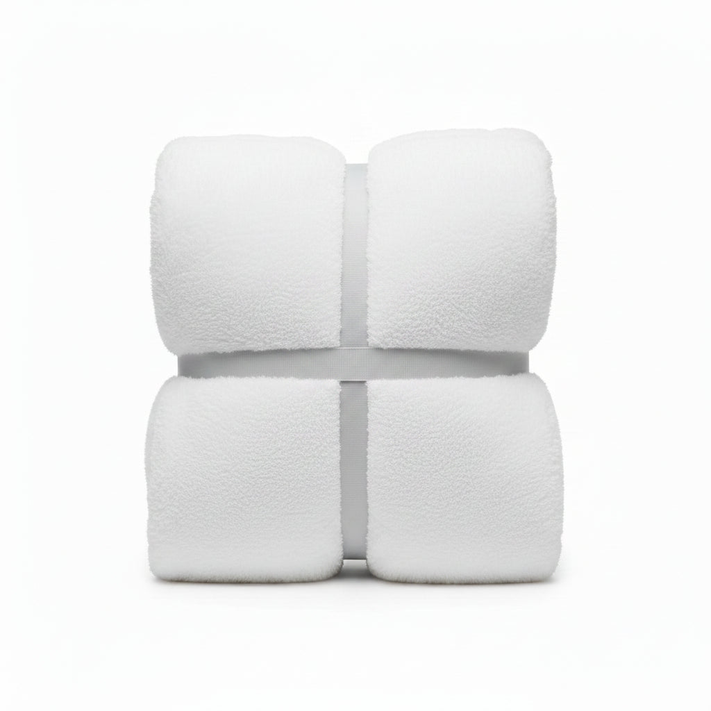 The Cosy Edit Teddy Fleece Bed Set White Single