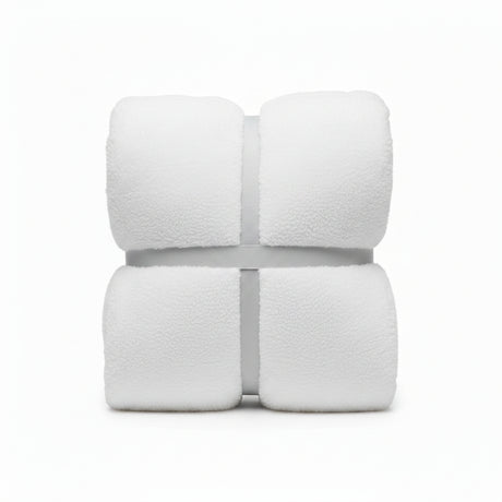 The Cosy Edit Teddy Fleece Bed Set White Single