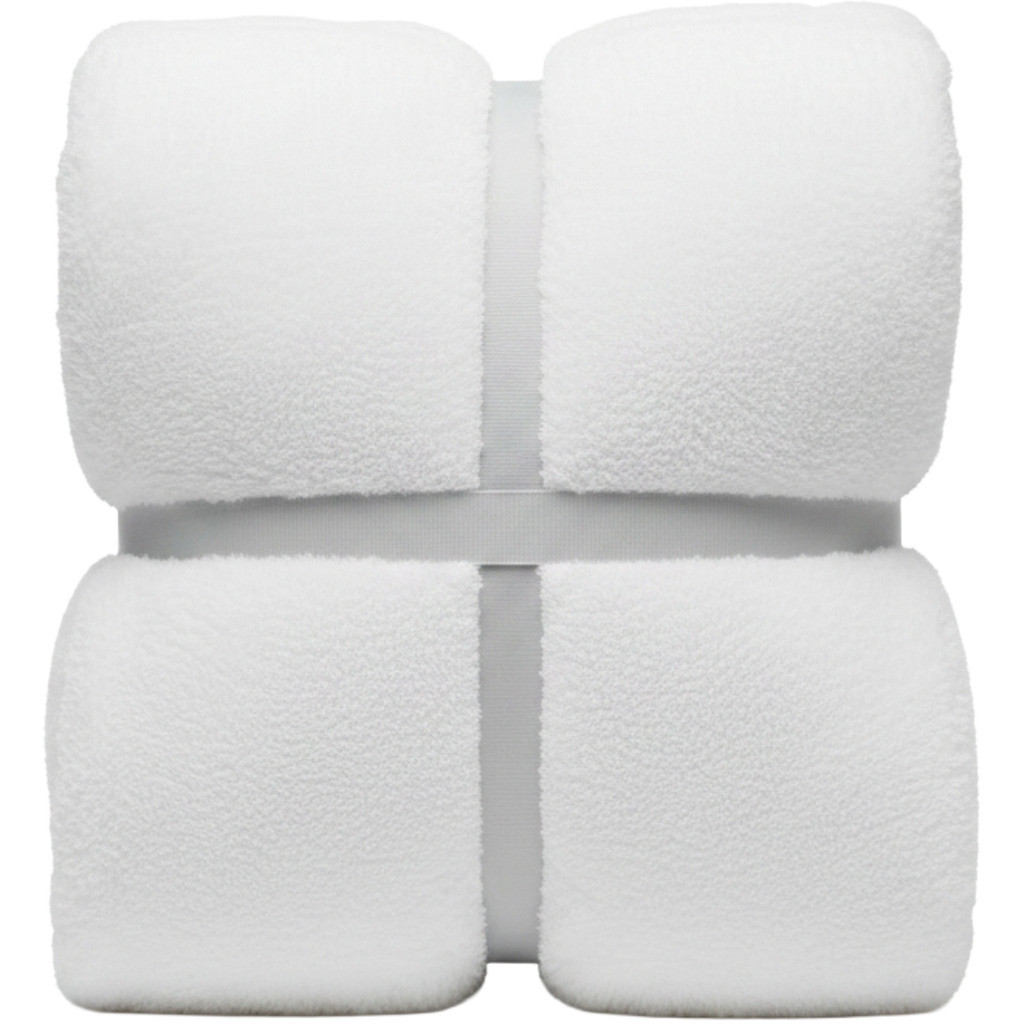 Ex MS (Major Store) Teddy Fleece Bedset White Single 2 Pack