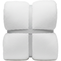 Ex MS (Major Store) Teddy Fleece Bedset White Single 2 Pack