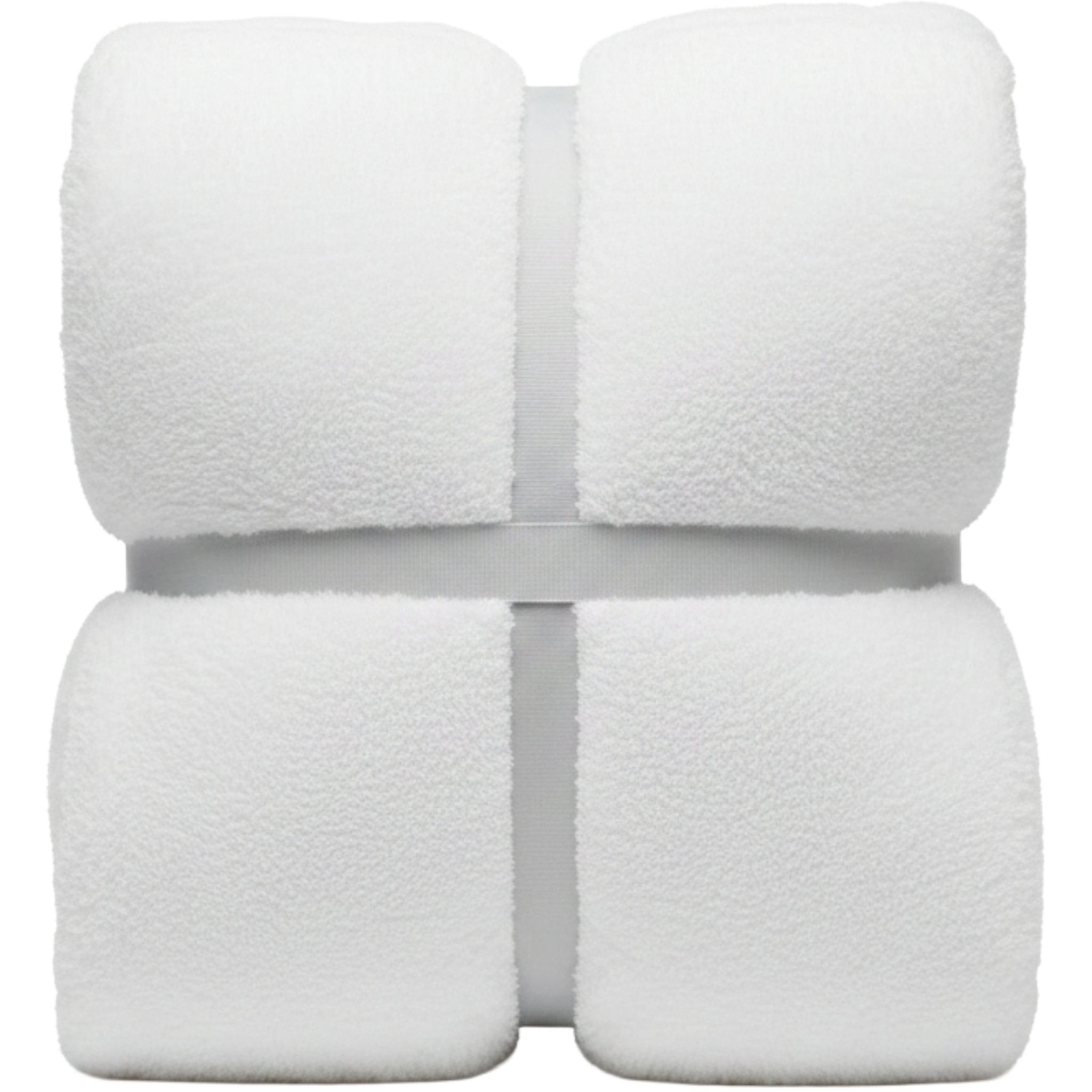 Ex MS (Major Store) Teddy Fleece Bedset White Single 2 Pack
