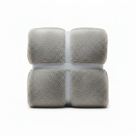 The Cosy Edit Teddy Fleece Bed Set Grey Single