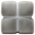 Ex MS (Major Store) Teddy Fleece Bedset Grey Single 2 Pack