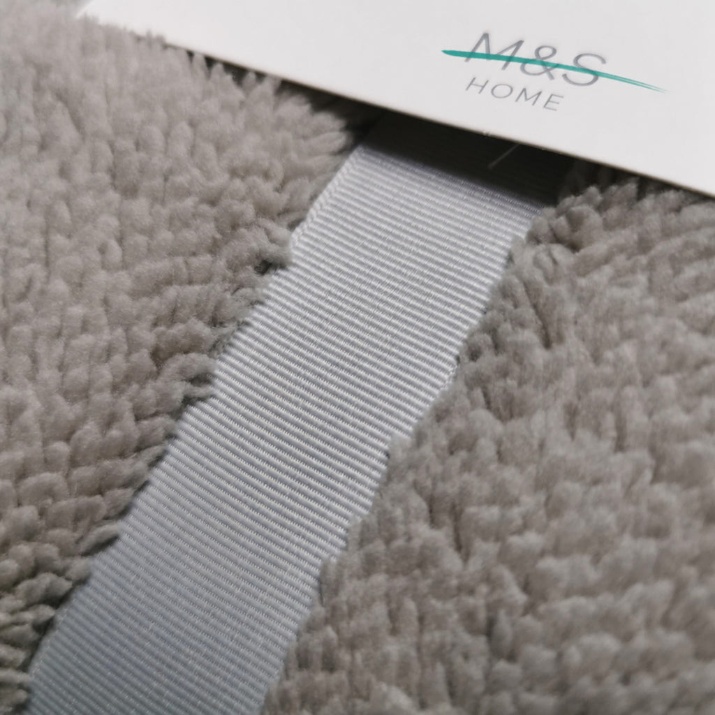 Ex MS (Major Store) Teddy Fleece Bedset Grey Single 2 Pack
