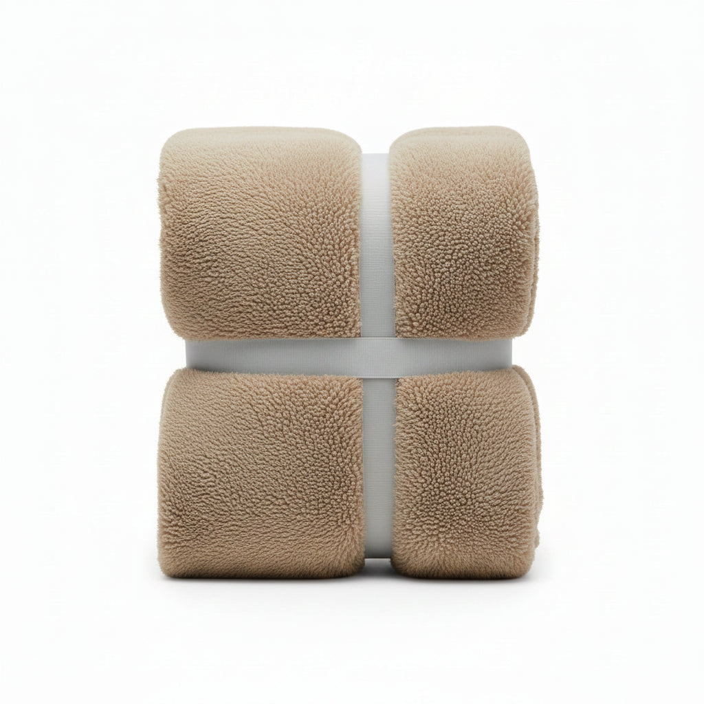 The Cosy Edit Teddy Fleece Deep Fitted Sheet Natural Single