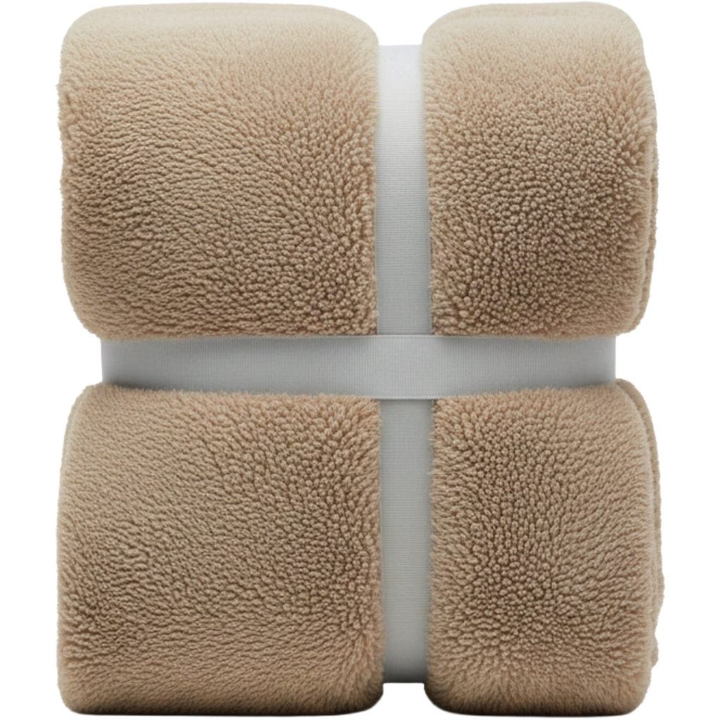 Ex MS (Major Store) Teddy Fleece Deep Fitted Sheet Natural Single 2 Pack