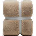 Ex MS (Major Store) Teddy Fleece Deep Fitted Sheet Natural Single 2 Pack