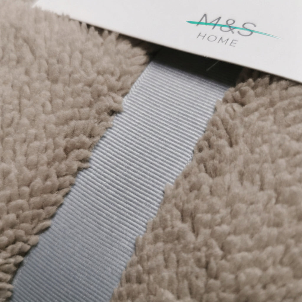 Ex MS (Major Store) Teddy Fleece Deep Fitted Sheet Natural Single 2 Pack