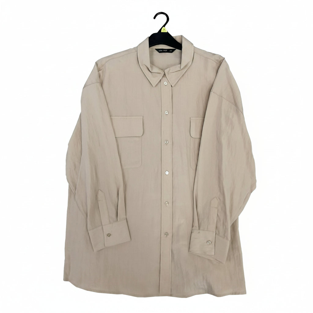 Women’s Cream Utility Shirt | Lyocell Blend