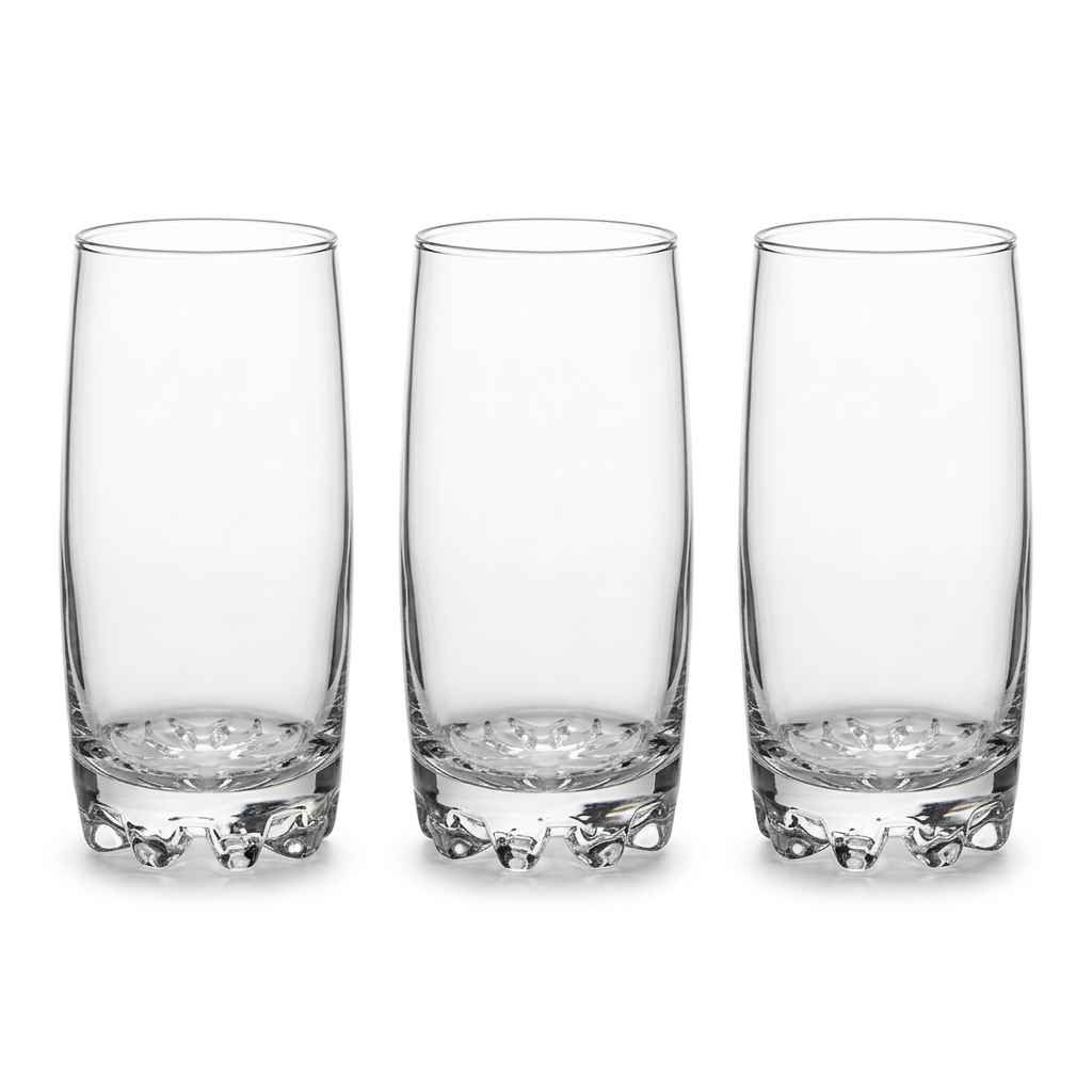 Revera Bibita Clear Glass Tumblers 385ml Set of 3