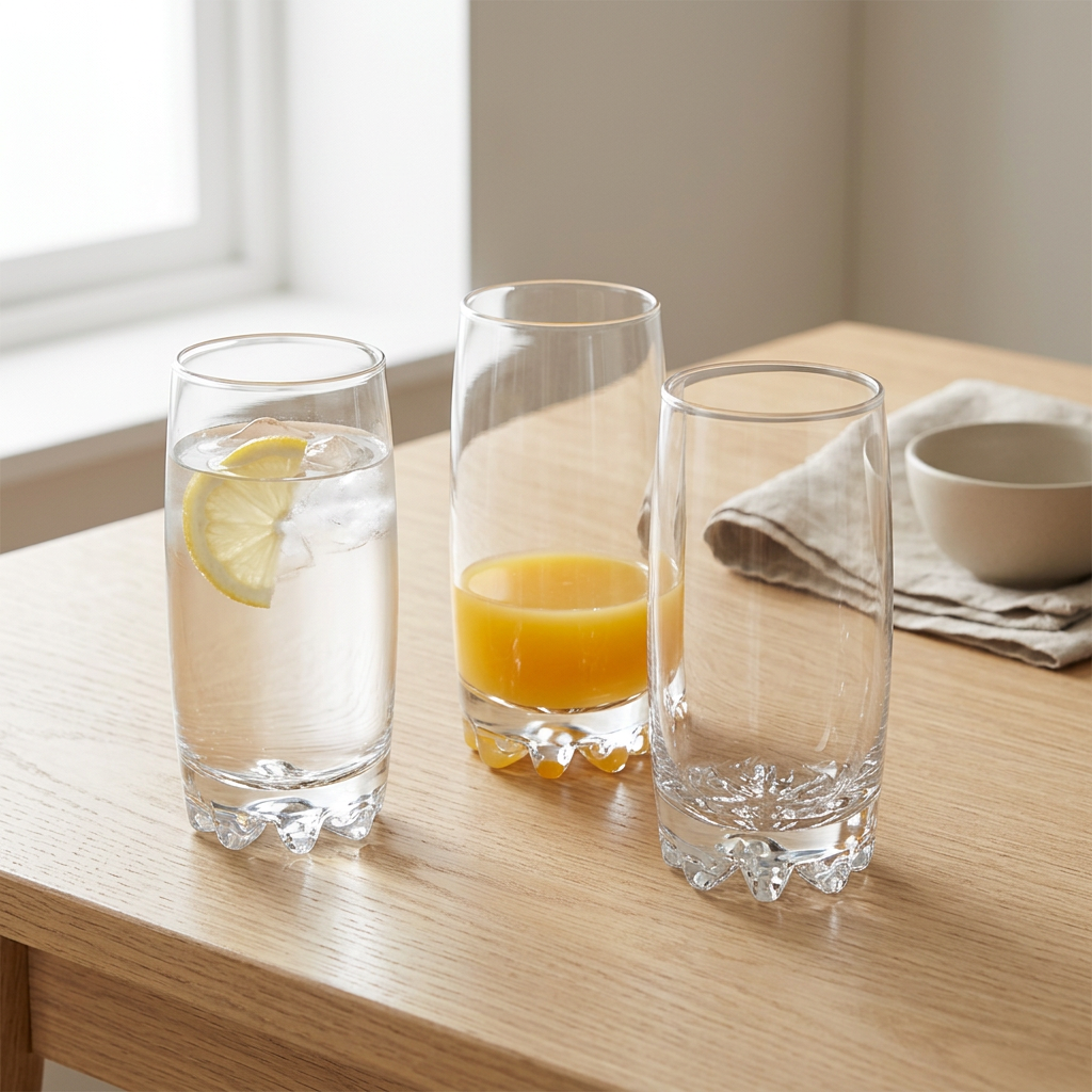 Revera Bibita Clear Glass Tumblers 385ml Set of 3