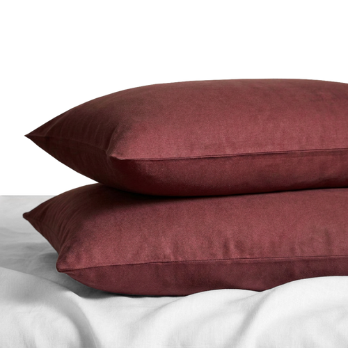Ex MS (Major Store) Brushed Cotton Rust Pillowcases 2 x 2 Pack
