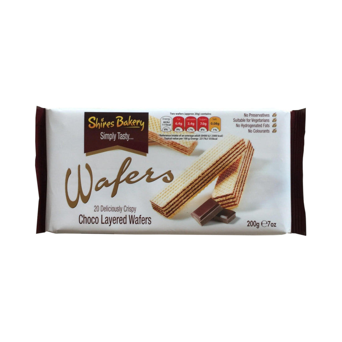 Shires Bakery Choco Layered Wafers 200g