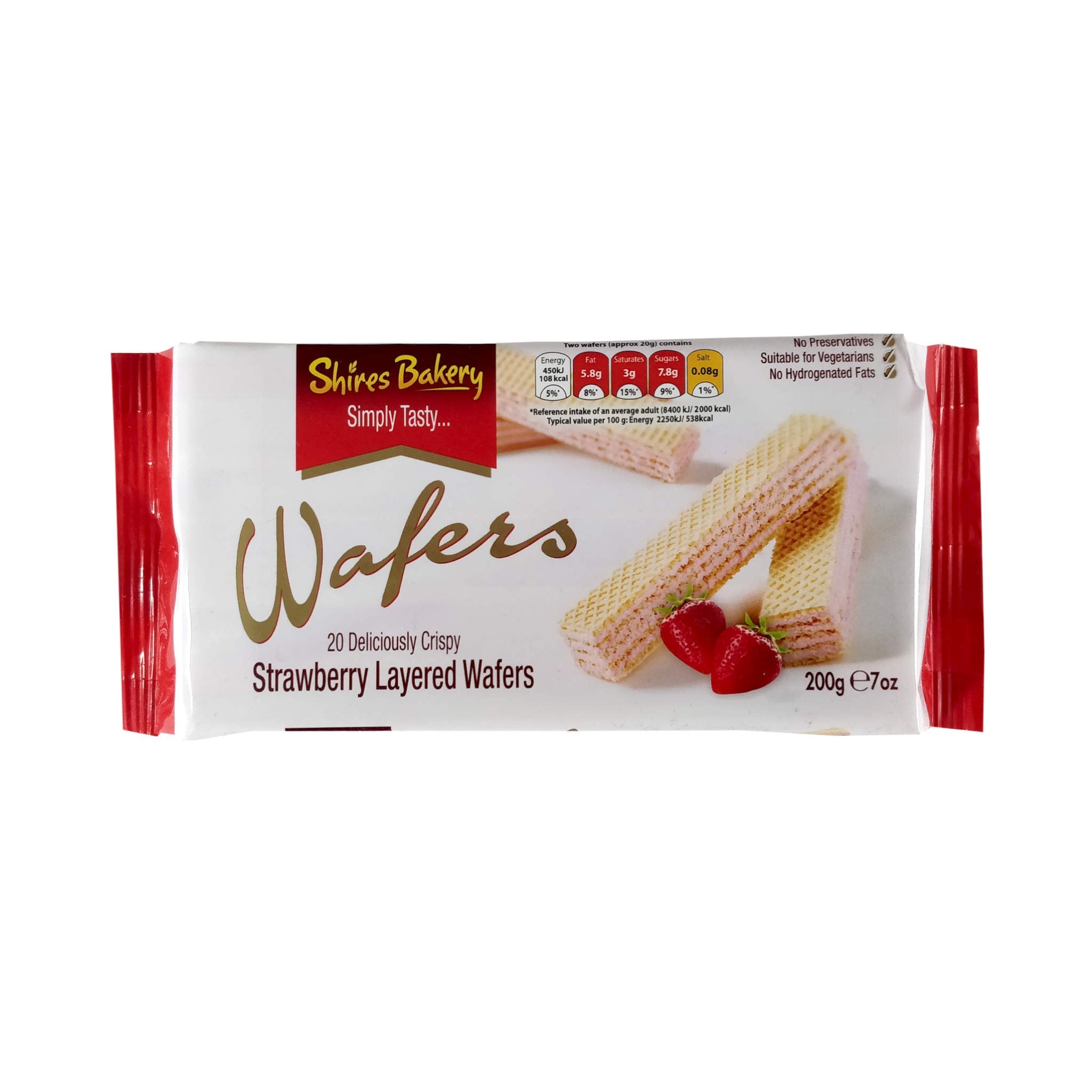 Shires Bakery Strawberry Layered Wafers | 200g