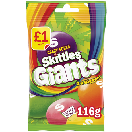 Skittles Crazy Sours Giants 116g