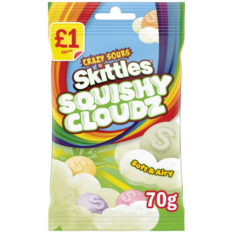 Skittles Squishy Clouds Sours Treat Bag 70g